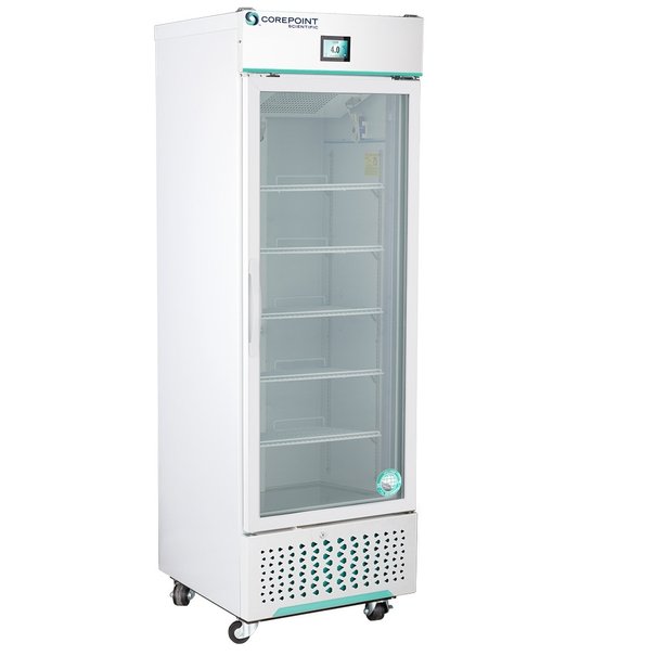 Refrigerator w/ Glass Swing Door, White Diamond, Nor-Lake