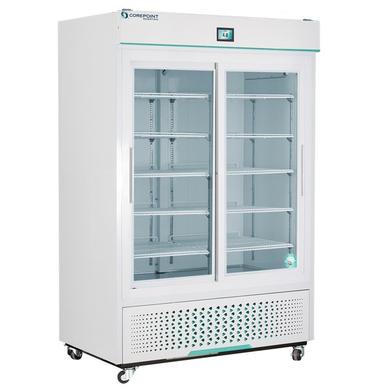 Refrigerator w/2 Sliding Glass Doors, White Diamond / Nor-Lake