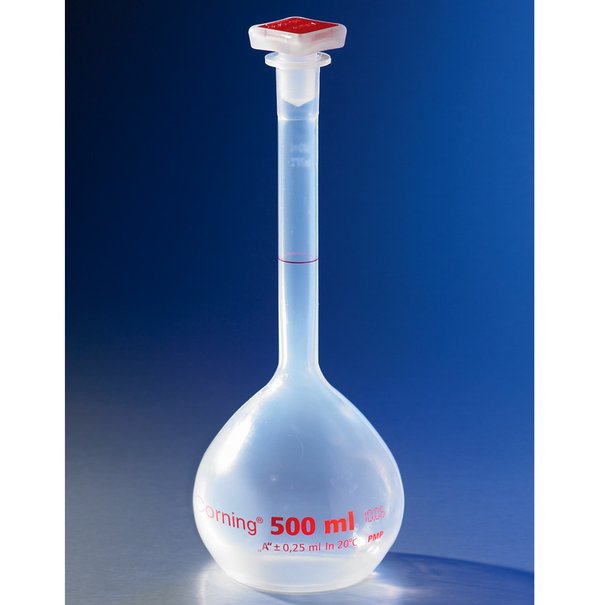 500mL Class A Reusable Plastic Volumetric Flask